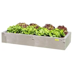 Juwel Hochbeete & Frühbeete - Hochbeet Timber Grund-Set, ca. B130/H20/T60 cm Grau