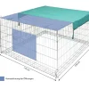 Kerbl Freigehege mit Ausbruchsperre für Kaninchen, ca. B230/H70/T115 cm Hot