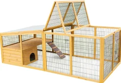 Kerbl Freilaufgehege > Freigehege mit Plastikdach, ca. B220/H75/T115 cm