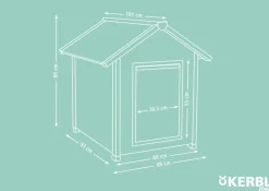 Kerbl Mehr Hundeschlafplätze - Hundehütte ECO Hendry, ca. B101/H98/T88 cm
