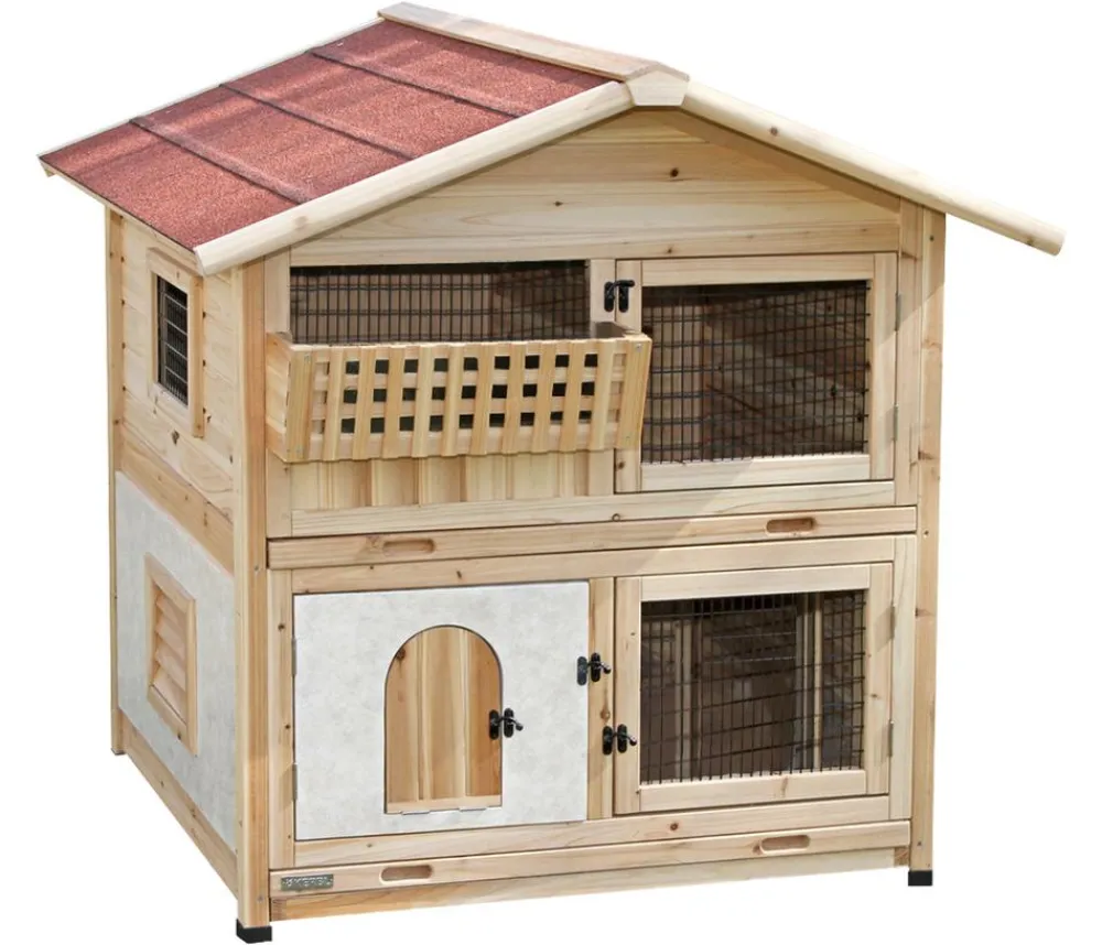 Kerbl Kaninchenstall & Hasenstall - Kaninchenstall Tyrol Alpin, ca. B119/H119/T100 cm Beige