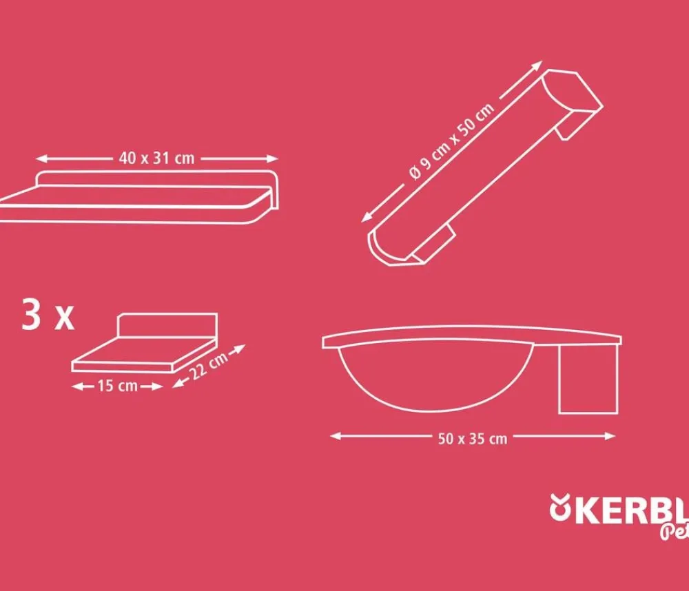KERBL Pet Kletterwand Rocky, 6-teilig Discount