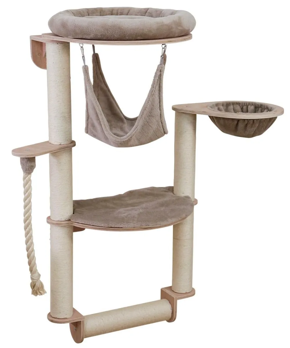 Kerbl Kratzbäume & Kratzmöbel - Wandkratzbaum Dolomit Grappa Pro, , ca. B70/H138/T66 cm Beige