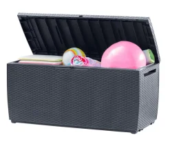 Keter Aufbewahrungsbox Capri, 305 Liter, ca. B123/H57/T53,5 cm Dunkelgrau Hot