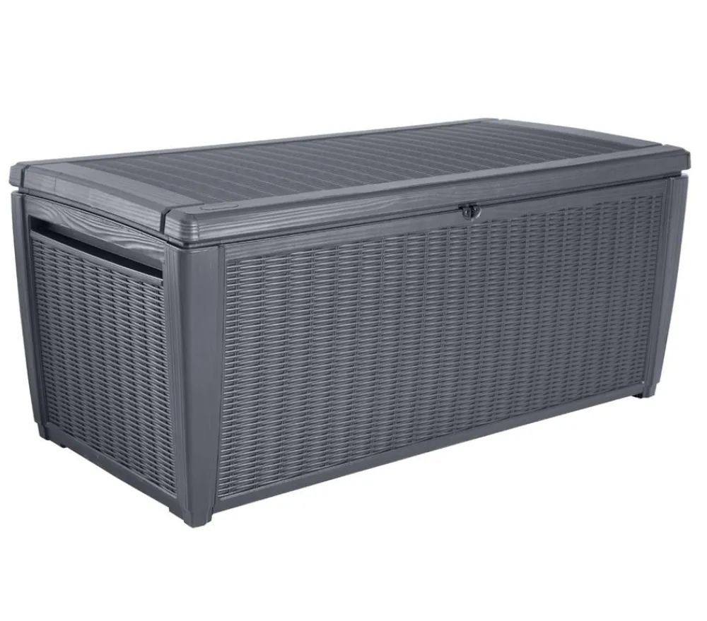 Keter Aufbewahrungsboxen - Aufbewahrungsbox Sumatra, 511 Liter, ca. B145/H64/T73 cm Dunkelgrau