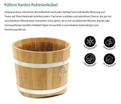 Küferei Kardos Pflanzkübel & Blumenkästen|Blumentöpfe & Übertöpfe - Robinienkübel, rund Hellbraun