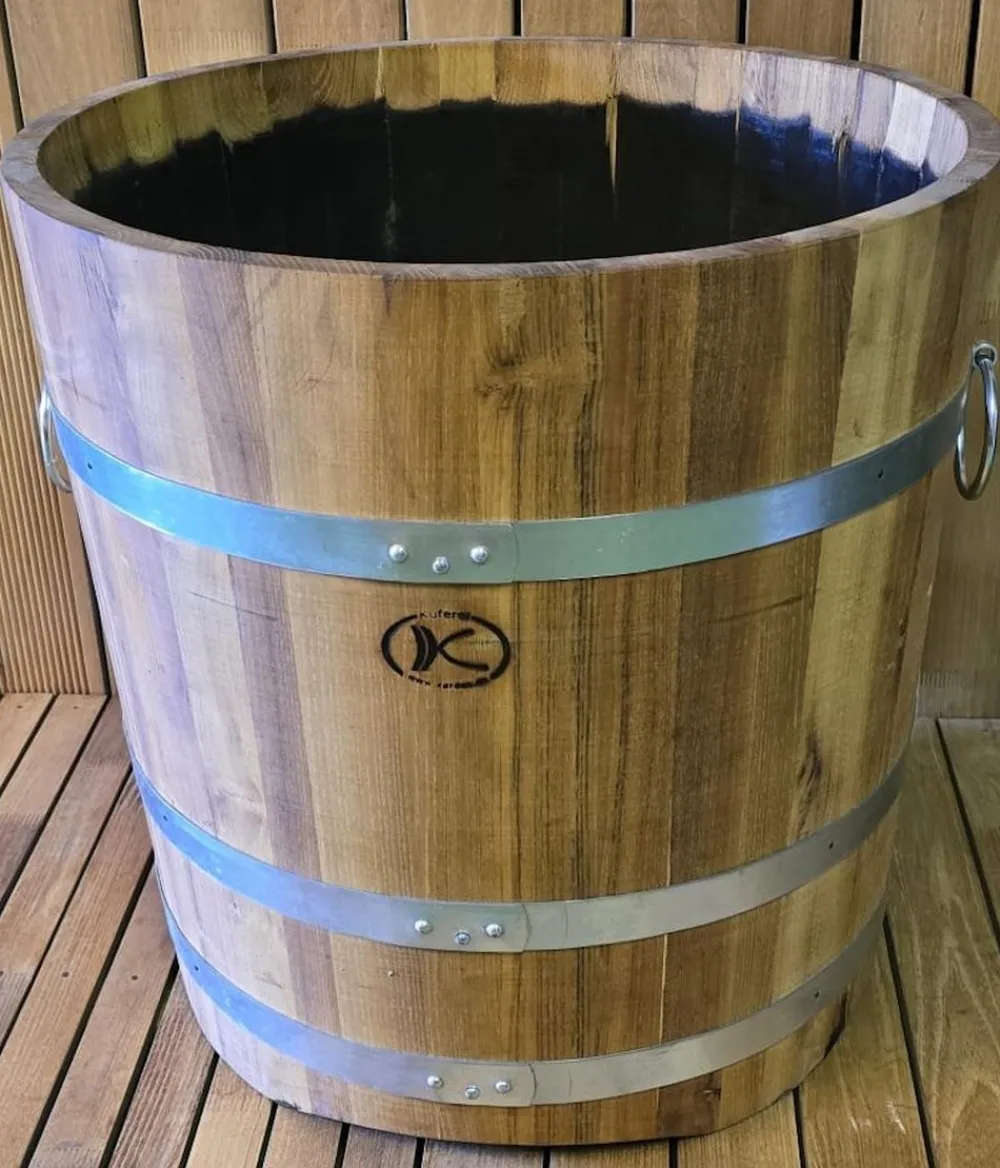 Küferei Kardos XL-Akazienkübel, rund, Braun New