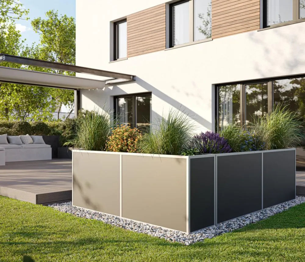 KGT Alu-Hochbeet 210, ca. B205/H77/T45 cm Silber New