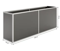 KGT Alu-Hochbeet 210, ca. B205/H77/T45 cm Silber New