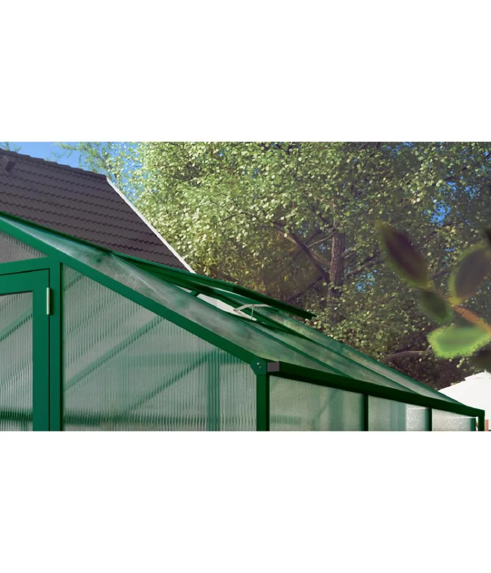 KGT Gewächshaus Zubehör - Dachfenster für Gewächshaus Rose, Orchidee, Lilie Dunkelgrün