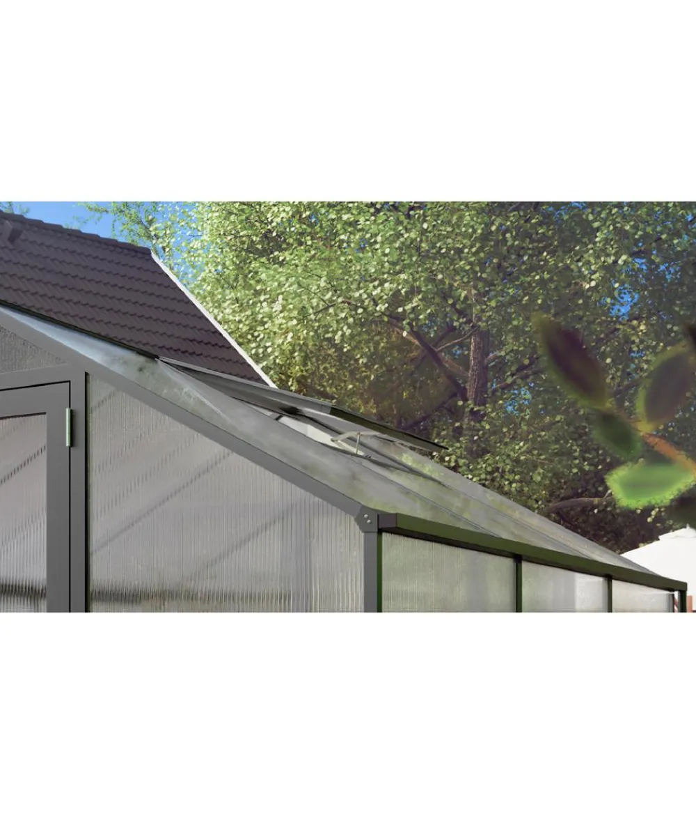 KGT Gewächshaus Zubehör - Dachfenster für Gewächshaus Rose, Orchidee, Lilie Dunkelgrau