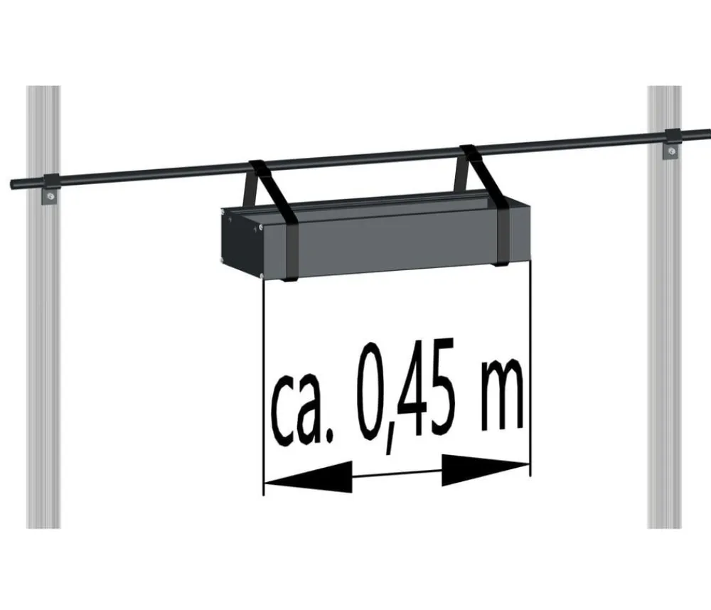 KGT Gewächshaus Zubehör - Design-Wanne Schwarz