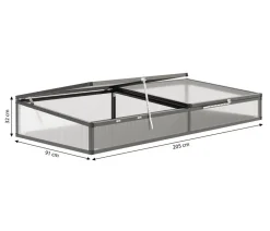 KGT Hochbeete & Frühbeete - Frühbeetaufsatz 210, , ca. B205/H32/T91 cm Anthrazit