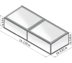 KGT Frühbeet 210, ca. B205/H46/T91 cm Discount
