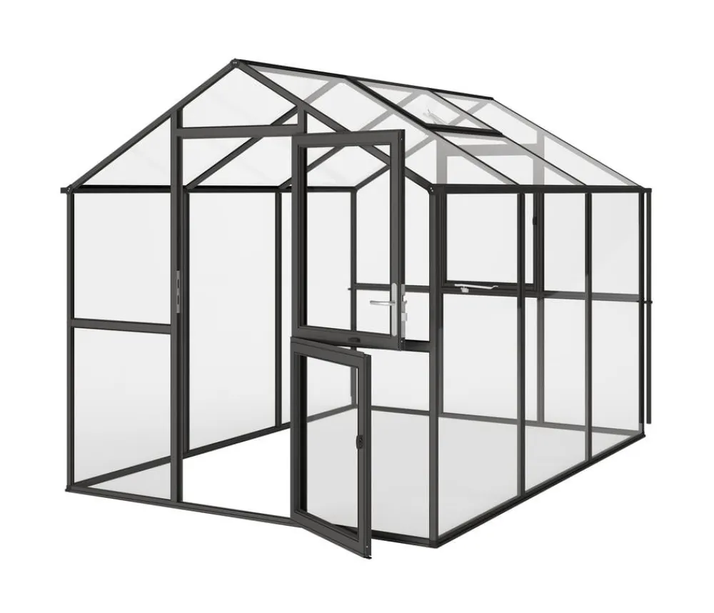 KGT Gewächshaus Aptasia III, ESG, ca. B233/H235/T323 cm Anthrazit Online