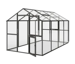 KGT Gewächshäuser - Gewächshaus Aptasia IV, ESG, ca. B233/H235/T429 cm Anthrazit