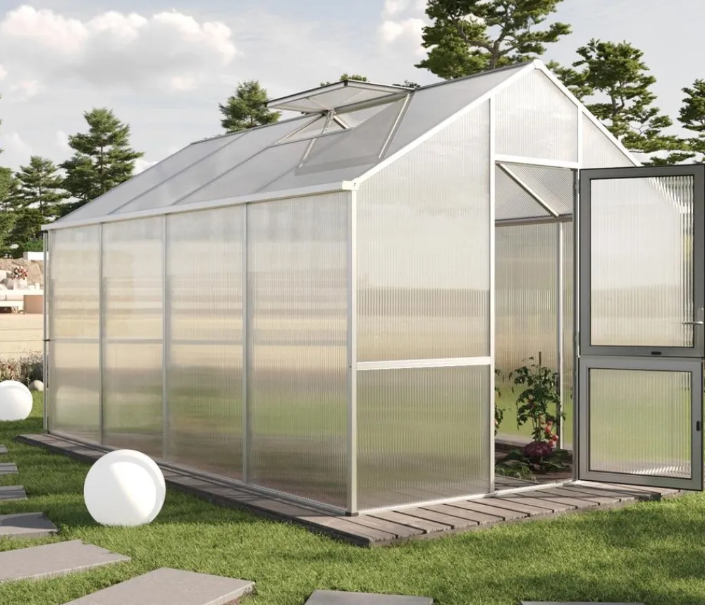 KGT Gewächshaus Dahlie IV, ca. B297/H276/T429 cm Silber Sale