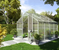 KGT Gewächshäuser - Gewächshaus Enzian IV, ca. B267/H227/T300 cm Silber
