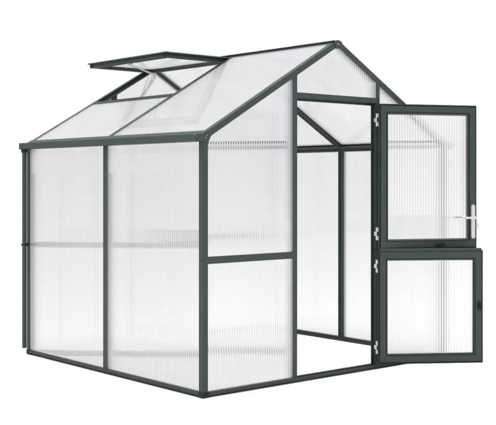 KGT Gewächshaus Iris II, ca. B233/H226/T217 cm Dunkelgrün Online