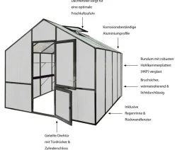 KGT Gewächshaus Lilie III Dunkelgrau Best