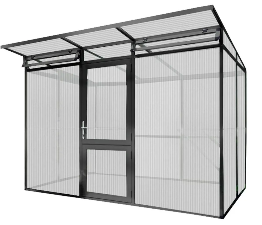 KGT Gewächshaus Linea II, ca. B297/H215/T254 cm Dunkelgrau