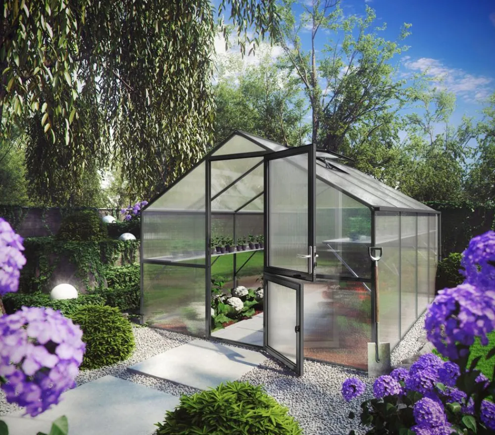 KGT Gewächshaus Orchidee IV Dunkelgrau New