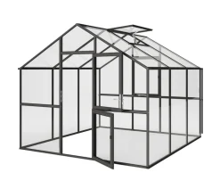 KGT Gewächshaus Ortasia III, ESG, ca. B297/H253/T323 cm Anthrazit Hot