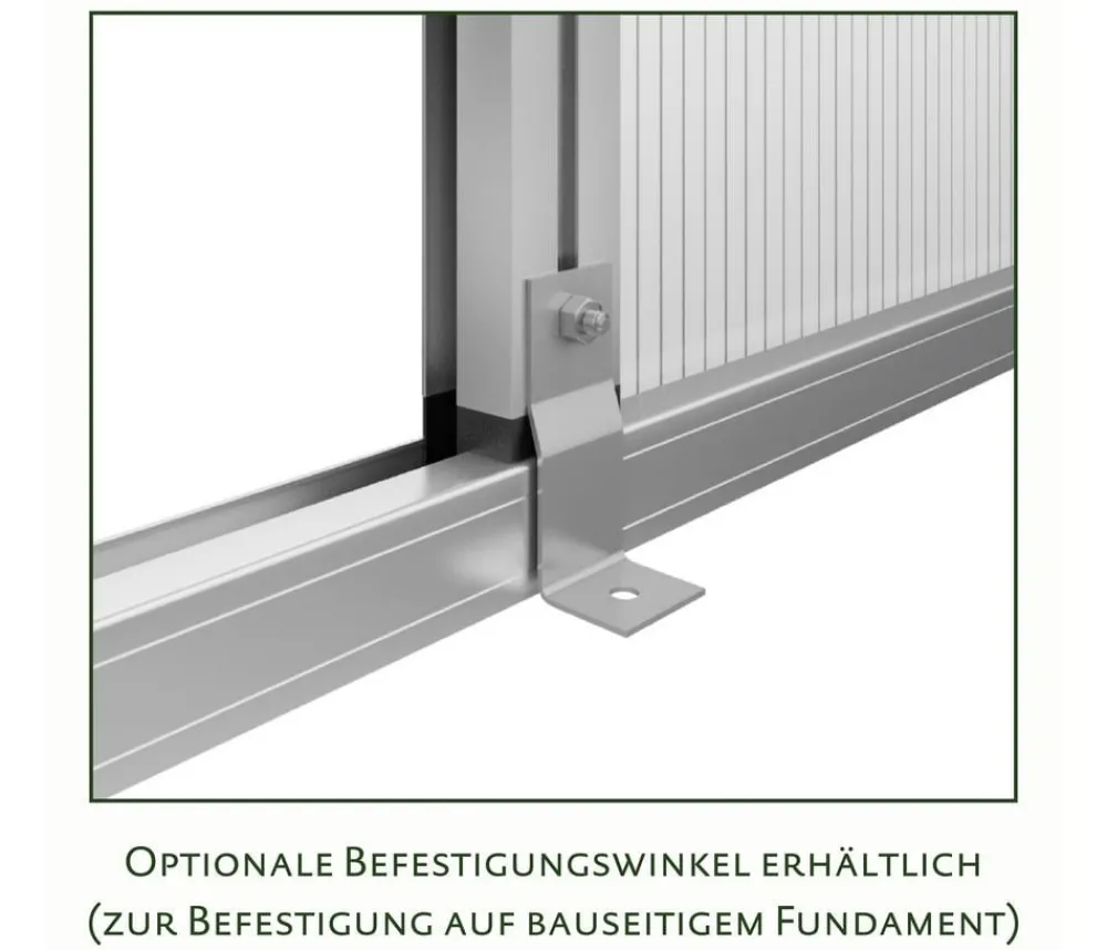 KGT Gewächshaus Rhodo III, ca. B227/H204/T227 cm Silber