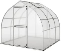 KGT Gewächshaus Rhodo III, ca. B227/H204/T227 cm Silber