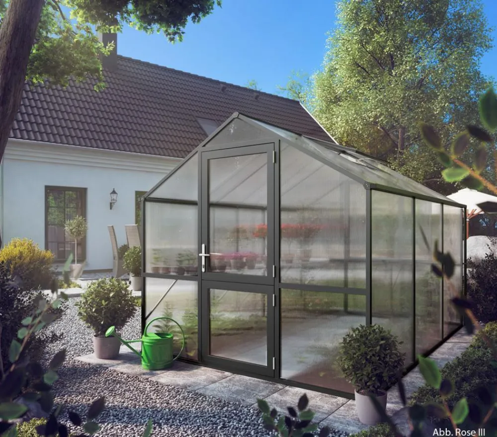 KGT Gewächshaus Rose II Dunkelgrau Sale