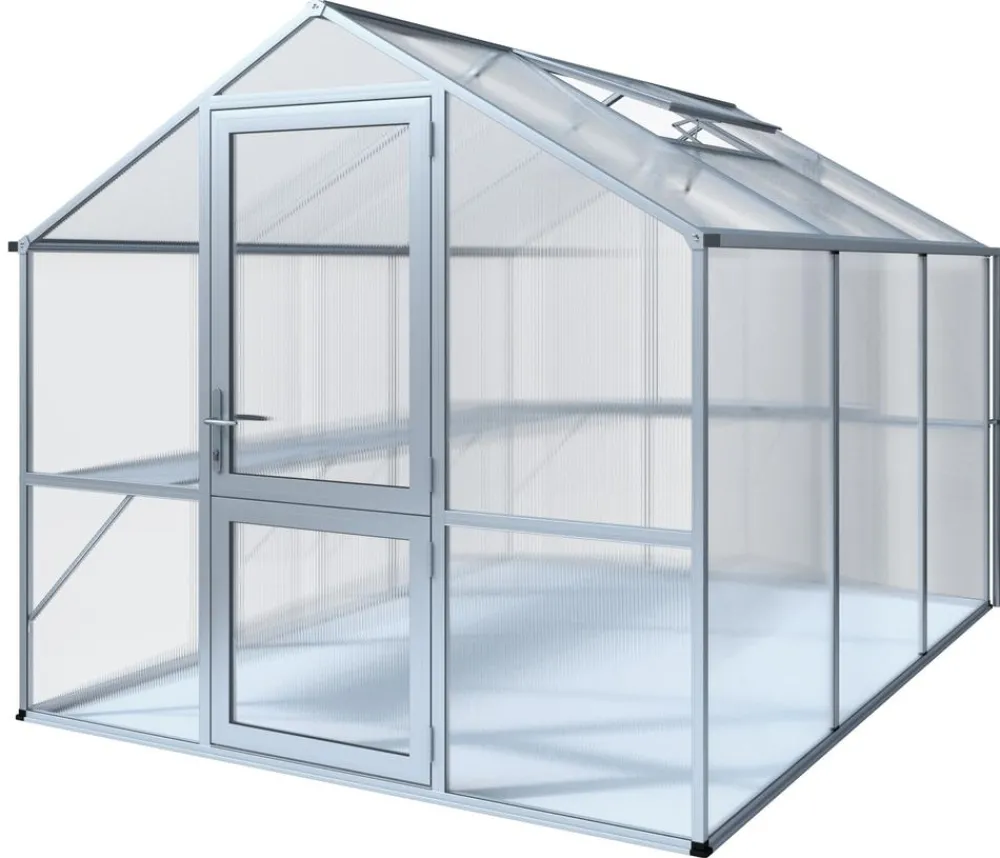 KGT Gewächshaus Rose III, ca. B233/H215/T322 cm Silber Best
