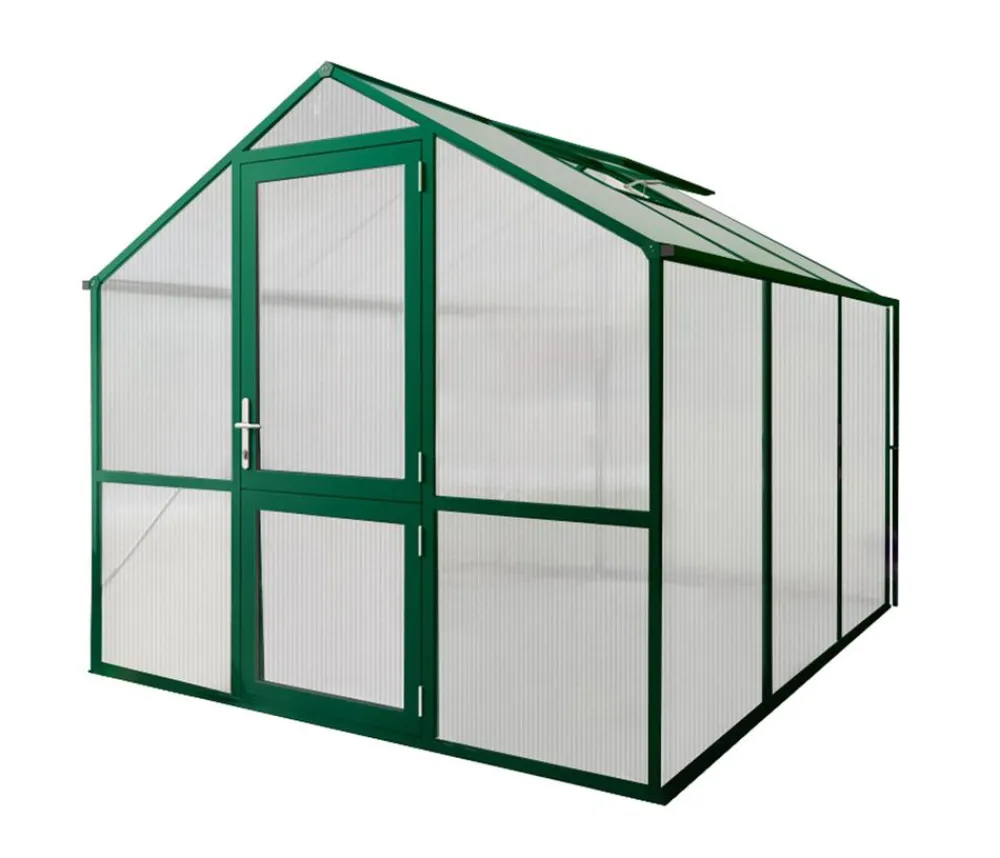 KGT Gewächshäuser - Gewächshaus Rose III, ca. B233/H215/T322 cm Dunkelgrün