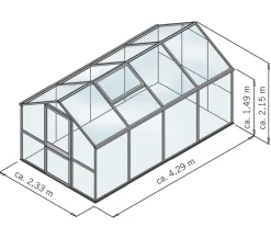 KGT Gewächshaus Rose IV Dunkelgrün