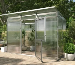 KGT Gewächshaus Santini II, ca. B297/H215/T254 cm Silber Discount