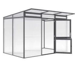 KGT Gewächshäuser - Gewächshaus Santini II, ca. B297/H215/T254 cm Anthrazit