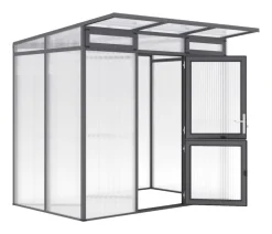 KGT Gewächshaus Santini Small, ca. B233/H215/T150 cm Anthrazit Outlet