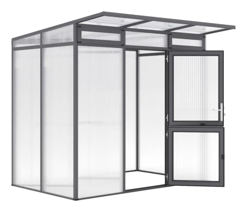 KGT Gewächshaus Santini Small, ca. B233/H215/T150 cm Anthrazit Outlet