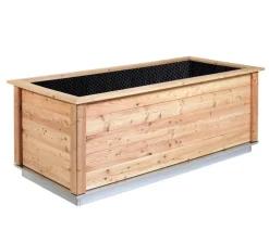 KGT Holz-Hochbeet Woody 210, ca. B214/H79/T99 cm Hellbraun Outlet