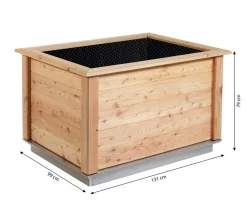 KGT Hochbeete & Frühbeete > Holz-Hochbeet Woody 130, ca. B131/H79/T99 cm