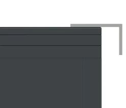 KGT Schneckenkante für Aluminium-Hochbeet 210, ca. B204/T90 cm Silber Sale