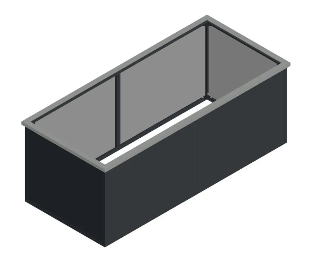KGT Schneckenkante für Aluminium-Hochbeet 210, ca. B204/T90 cm Silber Sale