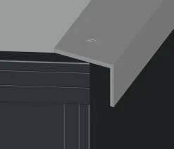 KGT Schneckenkante für Aluminium-Hochbeet 210, ca. B204/T90 cm Silber Sale