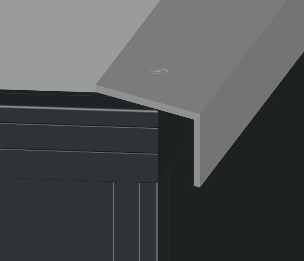 KGT Schneckenkante für Aluminium-Hochbeet 130, ca. B120/T90 cm Silber Sale