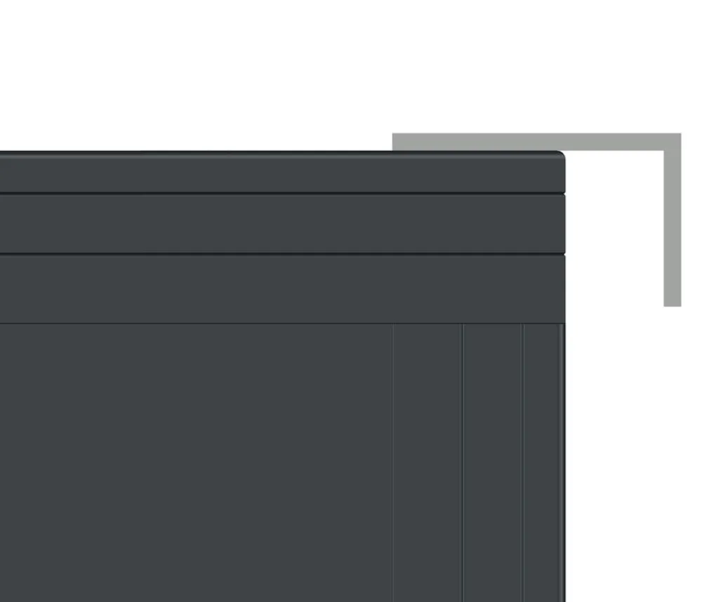KGT Schneckenkante für Aluminium-Hochbeet 130, ca. B120/T90 cm Silber Sale