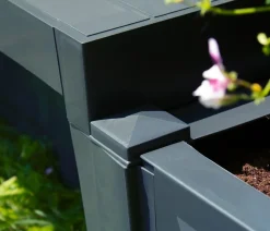 KHW Gartenbänke Kunststoff - Kunststoff-Gartenbank Berlin Dunkelgrau