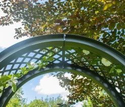 KHW Kunststoff-Gartenbank mit Rosenbogen Brüssel, ca. B174/H207/T49 cm Dunkelgrau Outlet