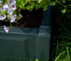 KHW Kunststoff-Gartenbank mit Rosenbogen Amsterdam, ca. B174/H207/T49 cm Dunkelgrau