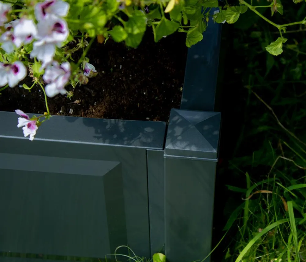 KHW Kunststoff-Gartenbank mit Rosenbogen Amsterdam, ca. B174/H207/T49 cm Dunkelgrau