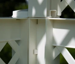 KHW Gartenbänke Kunststoff|Rosenbögen - Kunststoff-Gartenbank mit Rosenbogen Amsterdam, ca. B174/H207/T49 cm Weiß