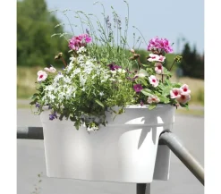 KHW Pflanzkübel & Blumenkästen > Kunststoff-Geländertopf Flowerclip, ca. B57,5/H27/T27,7 cm, 2er-Set